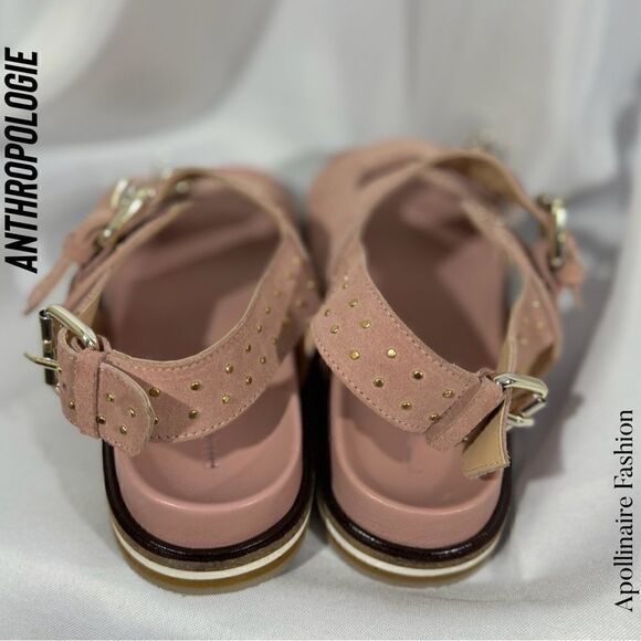 ANTHROPOLOGIE PILCRO STUDDED SLINGBACK SANDALS IN PINK NEW SIZE 40 - Picture 4 of 7
